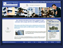 Tablet Screenshot of cleartitleservices.com